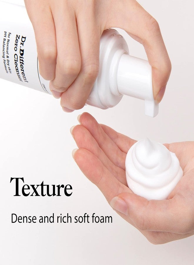 Dr.Different Zero Cleanser for Normal & Dry Skin - Hypoallergenic pH 5.5 Face Bubble Foaming Cleanser with Hyaluronic Acid and Ceramide, Moisturizing and Soothing, 6.76 fl.oz. - Image 3